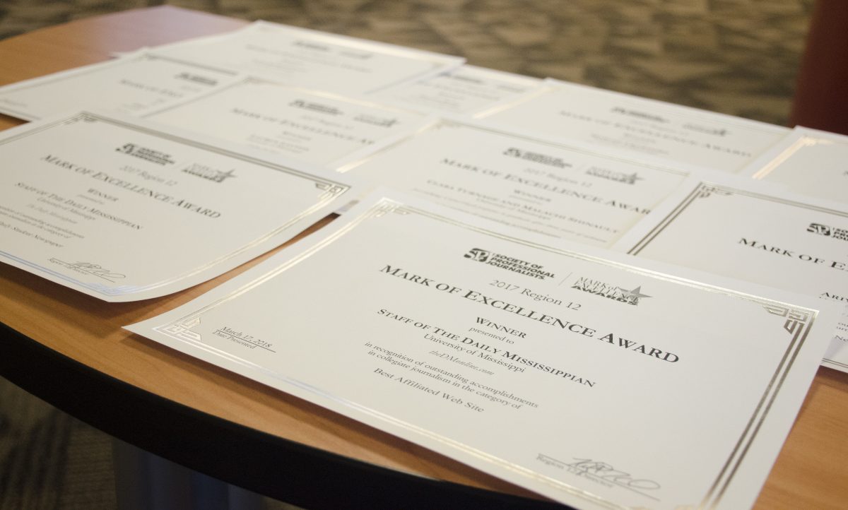 Daily Mississippian wins best newspaper, website at SPJ conference; students win 8 individual awards