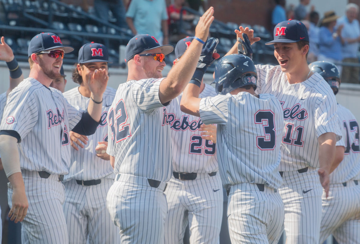 Ole Miss Baseball - Classic pinstripes for the Swayze Opener