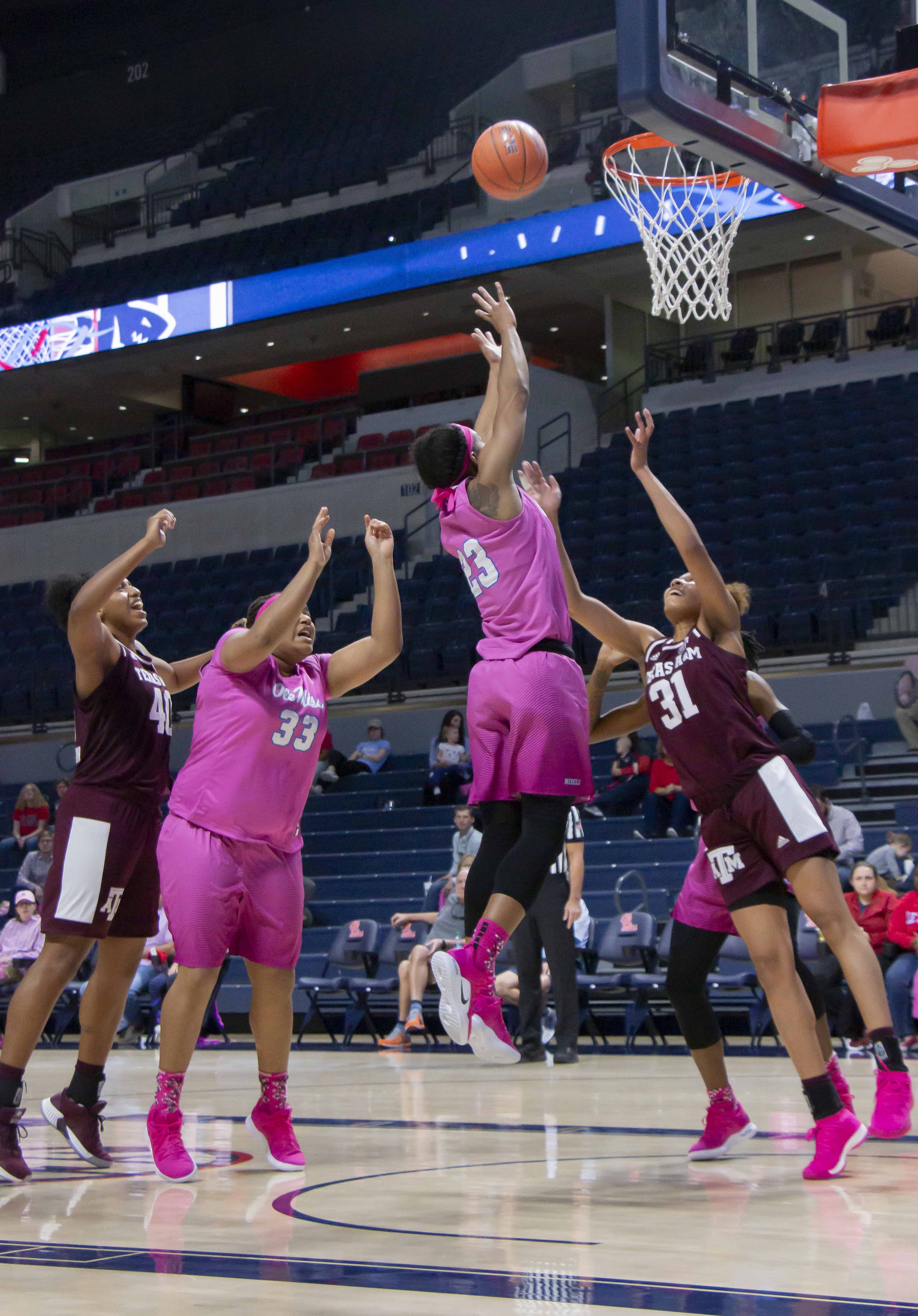 Second half surge lifts No. 20 Aggies over Rebels