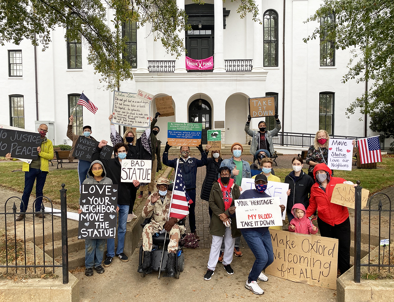 Community Members Gather On Square To Protest Confederate Monument ...