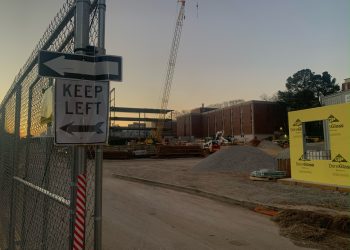 Pedestrian pathway closes for Duff Center construction