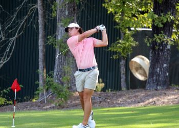 Cameron Tankersley at golf practice