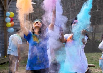 Oxford celebrates Holi in an explosion of color