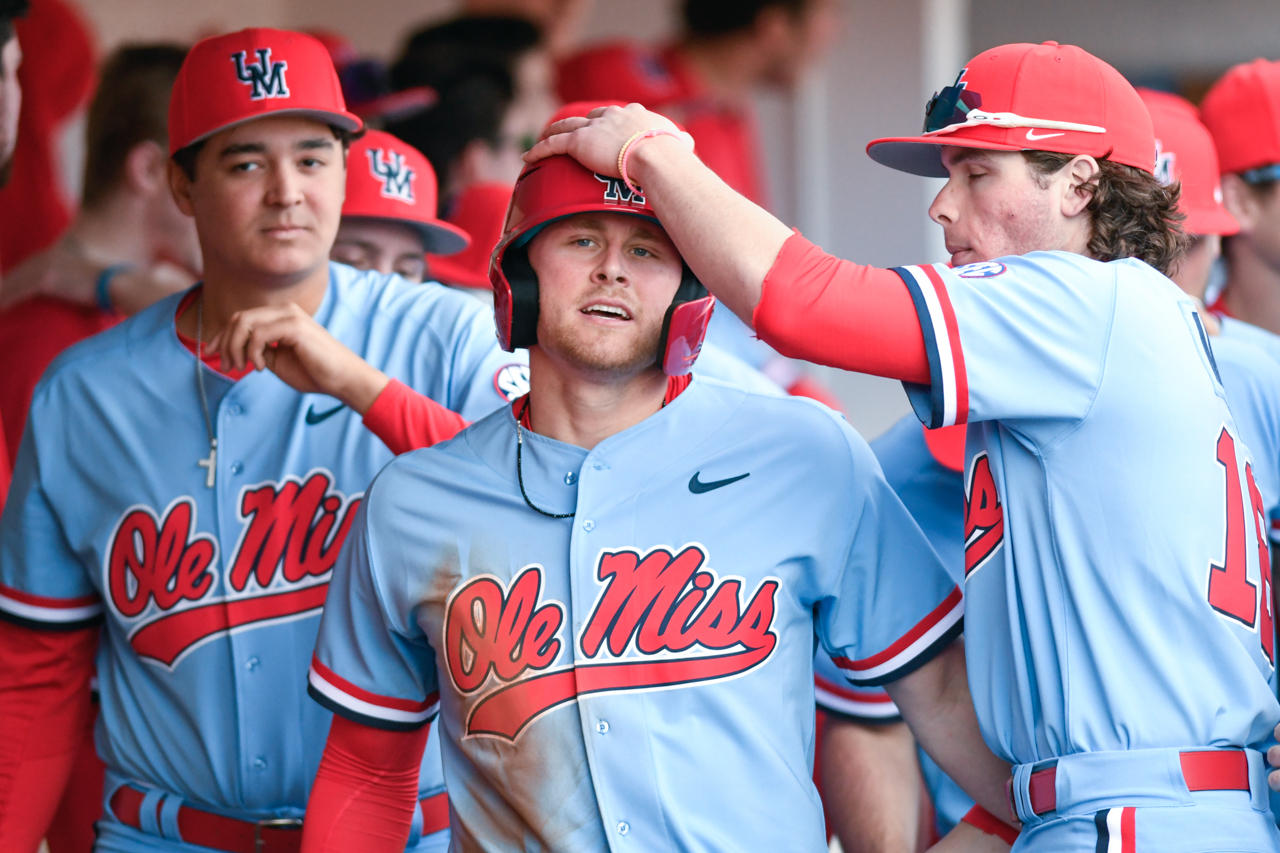 Ole Miss Kemp Alderman Powder Blue Jersey T Shirt