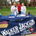 This picture shows Walker Jacklin at his campaign table.