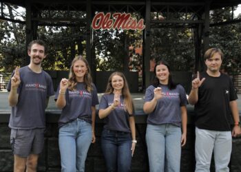 Ole Miss HandBand debuts on the big screen at home football games